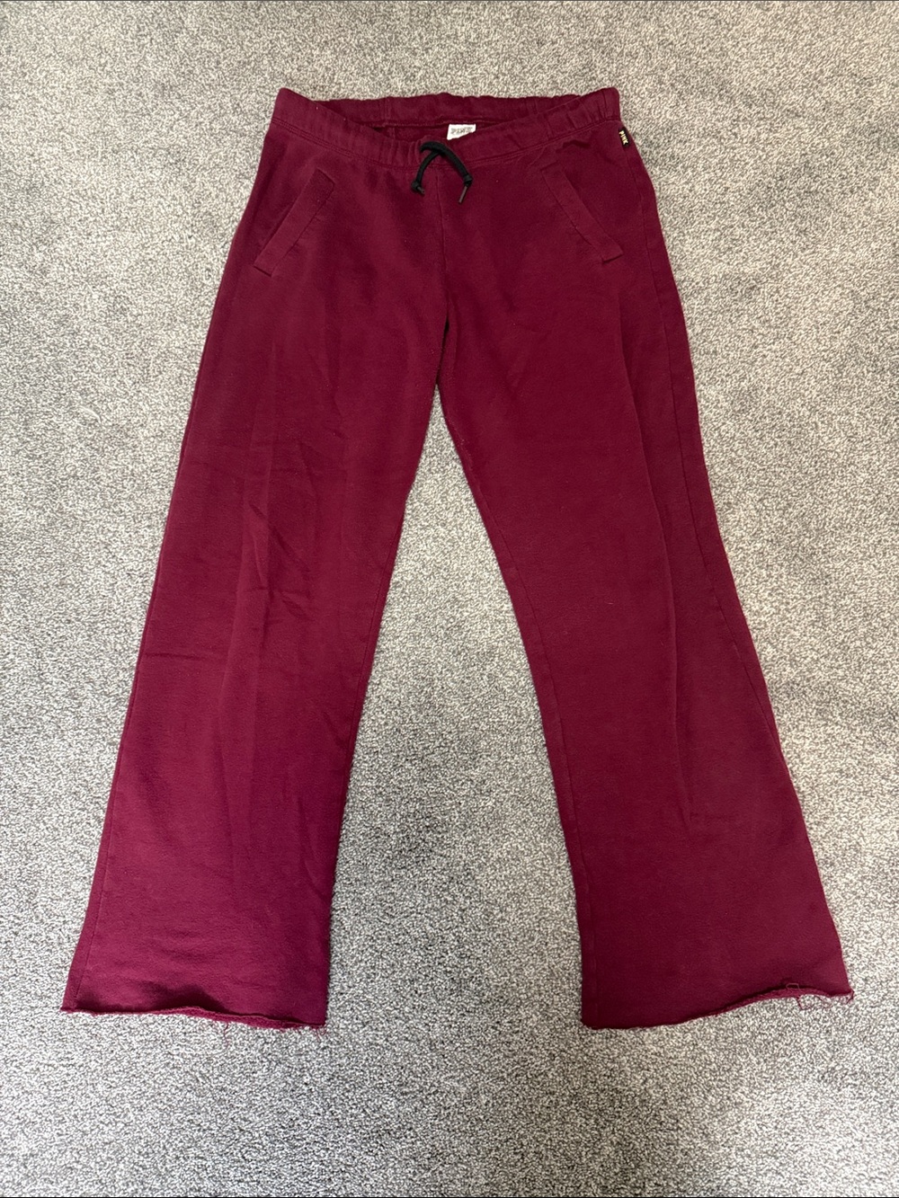 PINK Victoria's Secret Burgundy/Maroon Wide-Leg Sweatpants